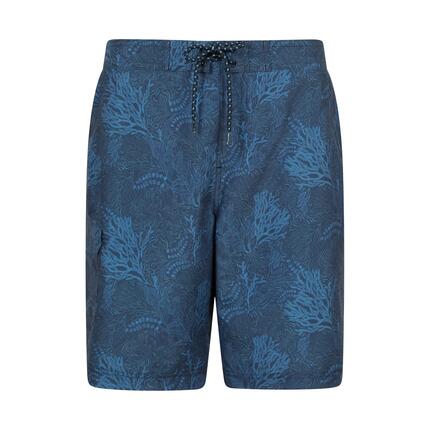 Boardshort À Taille Élastiquée Motif/style Océan Homme (Bleu Marine Imprimé)