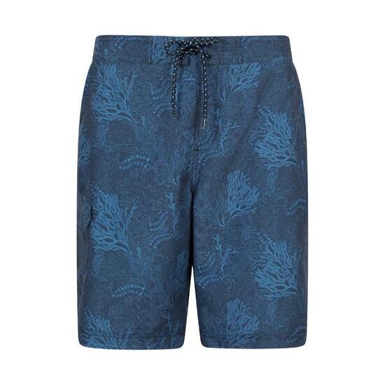 Boardshort À Taille Élastiquée Motif/style Océan Homme (Bleu Marine Imprimé)