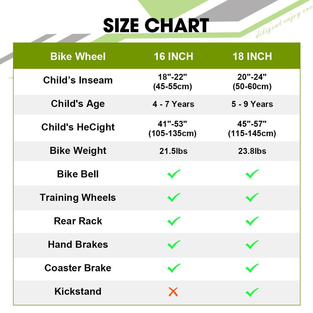 Garçon vélo vélo enfant 16/18", roulettes, double frein, porte-bagages, 5-8 ans 6/6