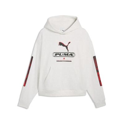 Puma sport boxy graphic fleece hoodie voor heren puma