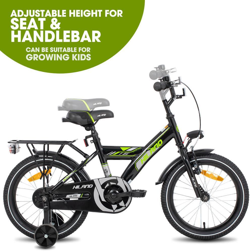 Garçon vélo vélo enfant 16/18", roulettes, double frein, porte-bagages, 5-8 ans 3/6