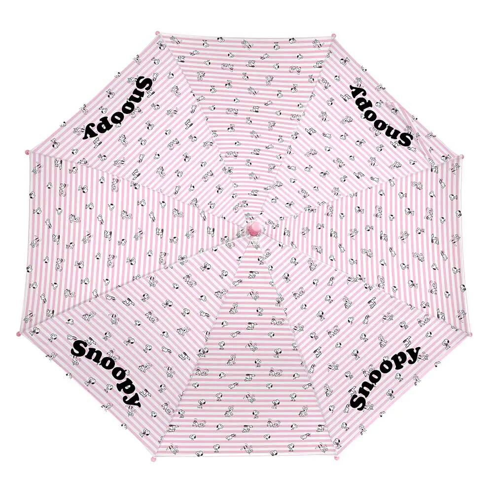 Paraguas Cúpula Infantil Snoopy Manual de POE Transparente con Asa Curva Rosa 2/5