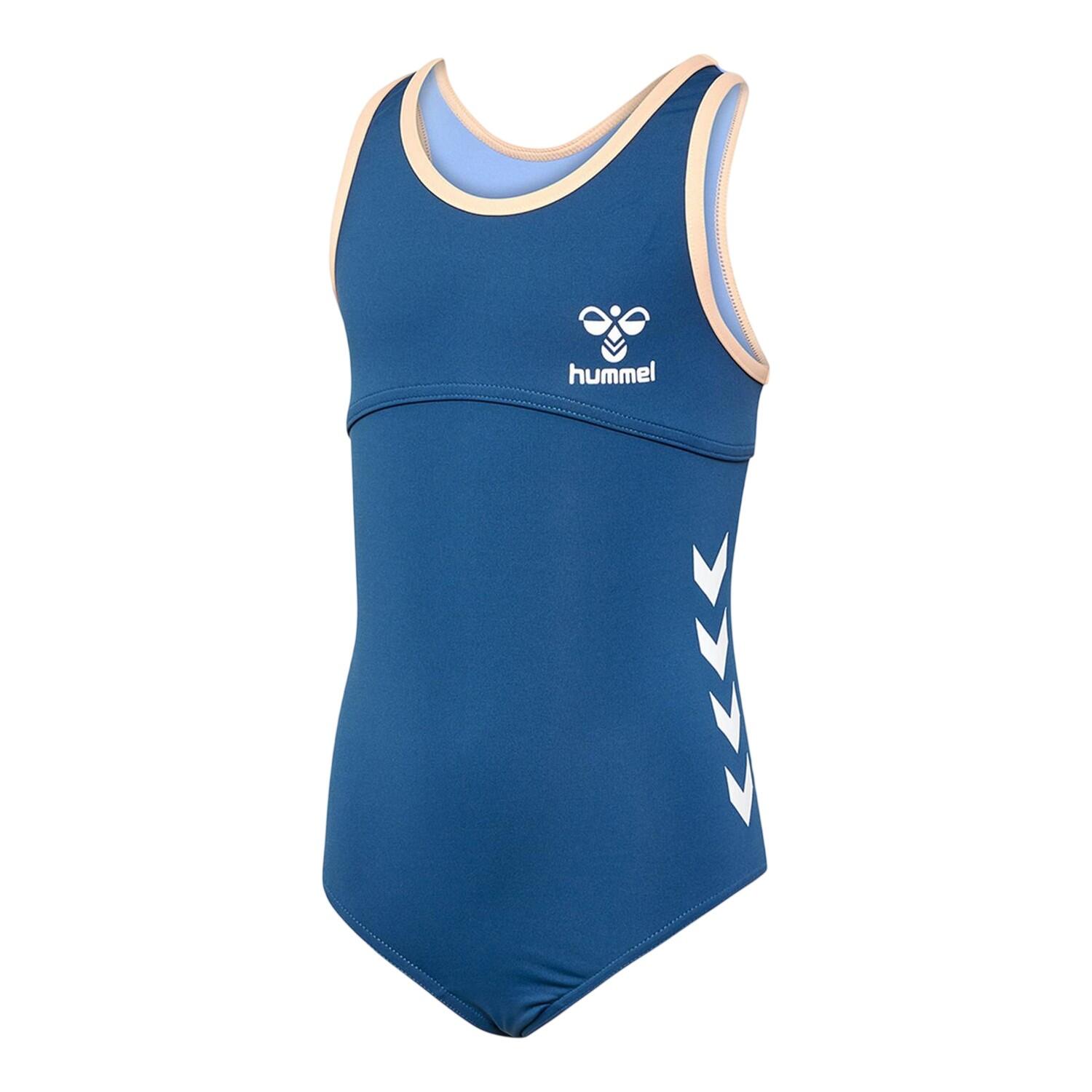 Girls Bell Logo One Piece Swimsuit (Dark Denim) 3/3
