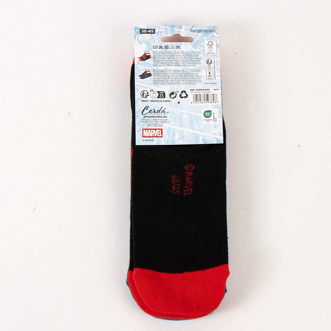 Pack de Calcetines Tobilleros Infantil Avengers de Algodón Suaves Azul 7/7