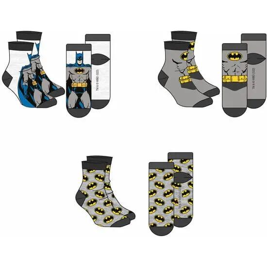 Confezione da 3 paia di calzini da adulto in morbido cotone di Batman, grigi e 2/2