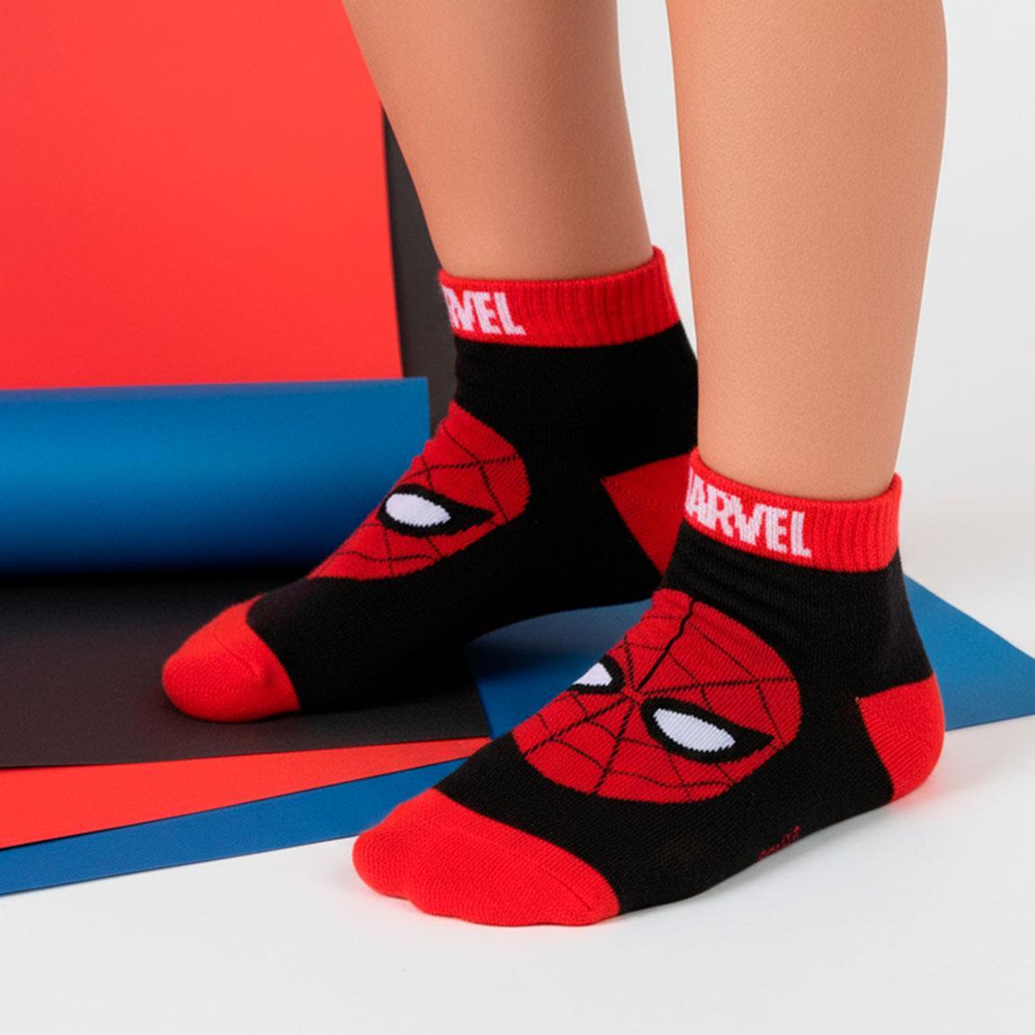 Pack de Calcetines Tobilleros Infantil Avengers de Algodón Suaves Azul 5/7