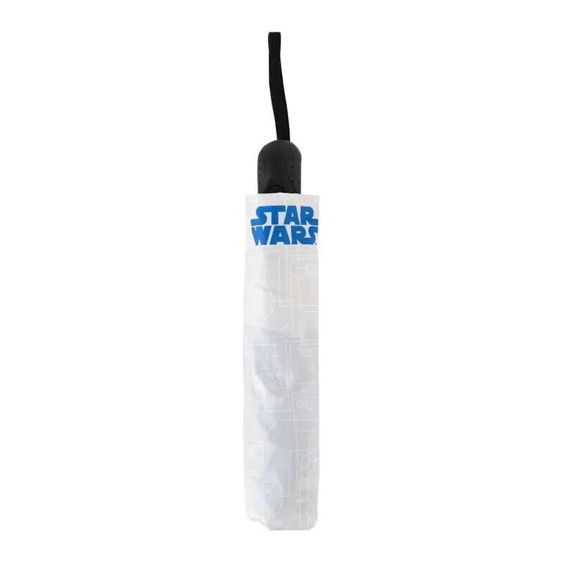 Paraguas Plegable Automático R2-D2 Star Wars Poliéster Azul y Blanco 2/2