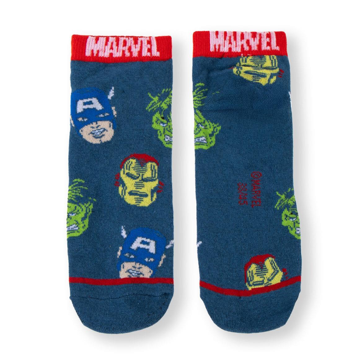 Pack de Calcetines Tobilleros Infantil Avengers de Algodón Suaves Azul 3/7