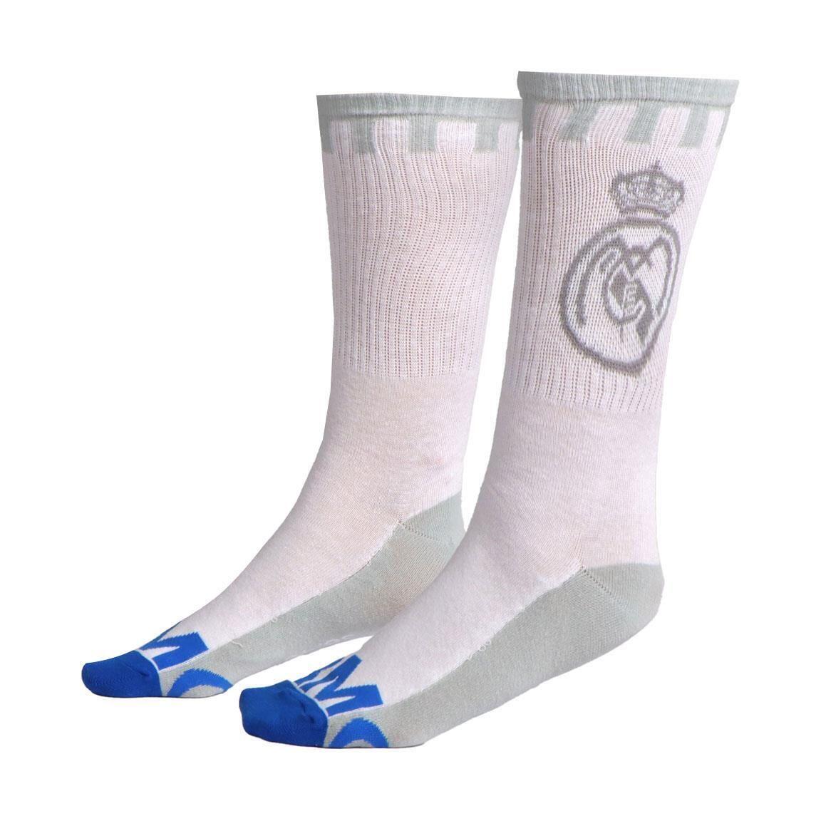 Calcetines Deportivos Adultos Real Madrid de Algodón Transpirables Blanco 3/6