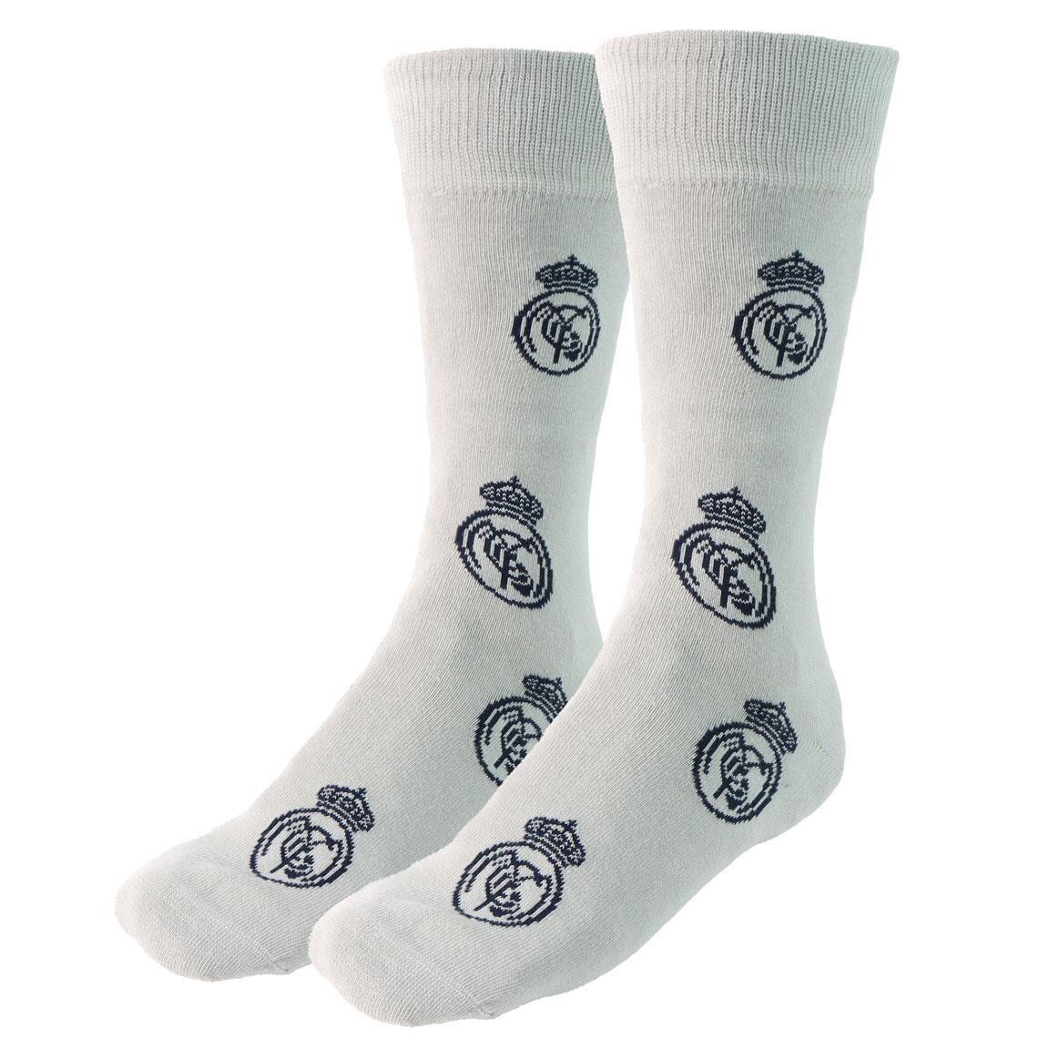 Calcetines Deportivos Infantil Real Madrid de Algodón Suaves Gris Claro 5/7