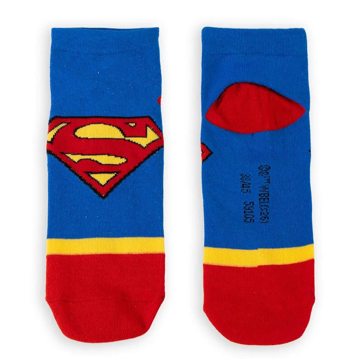 Confezione di calzini alla caviglia di Superman morbidi e traspiranti per 3/7