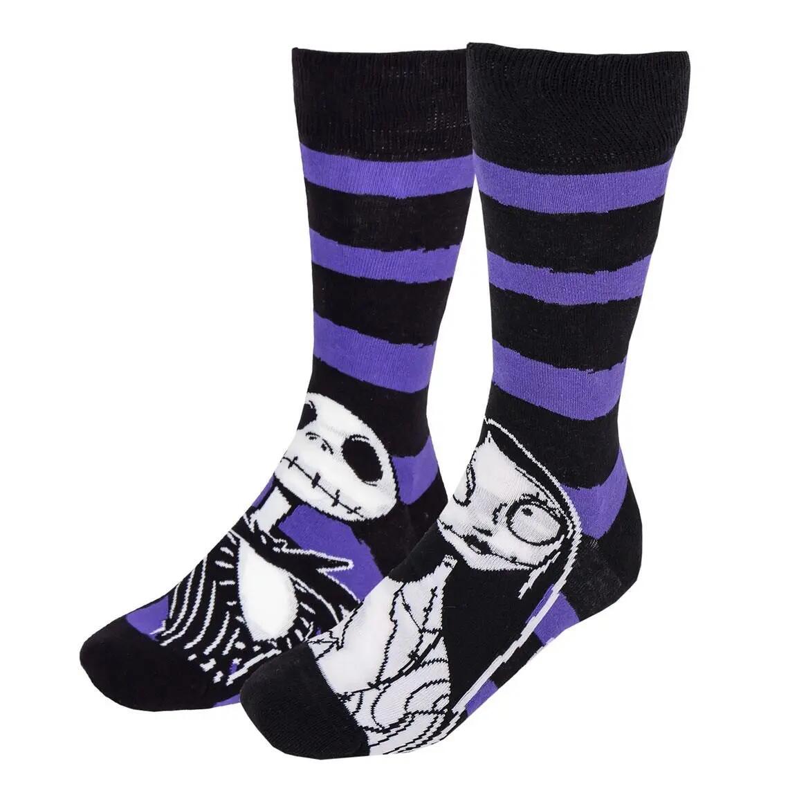 Calzini da adulto in morbido cotone con tema Nightmare Before Christmas, neri e 2/6