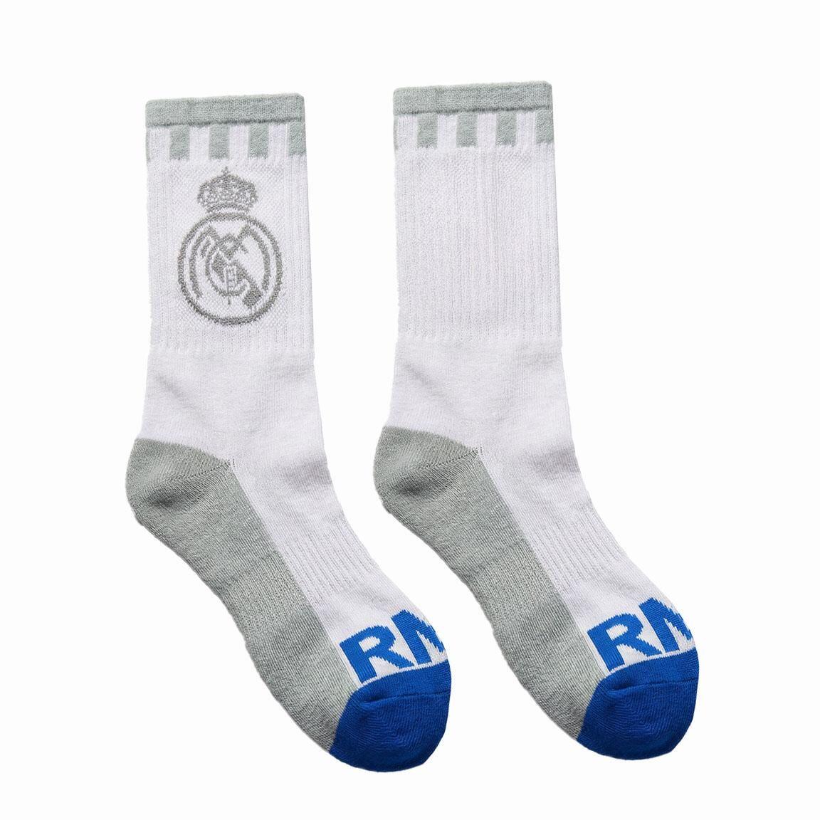 Calcetines Deportivos Adultos Real Madrid de Algodón Transpirables Blanco 2/6