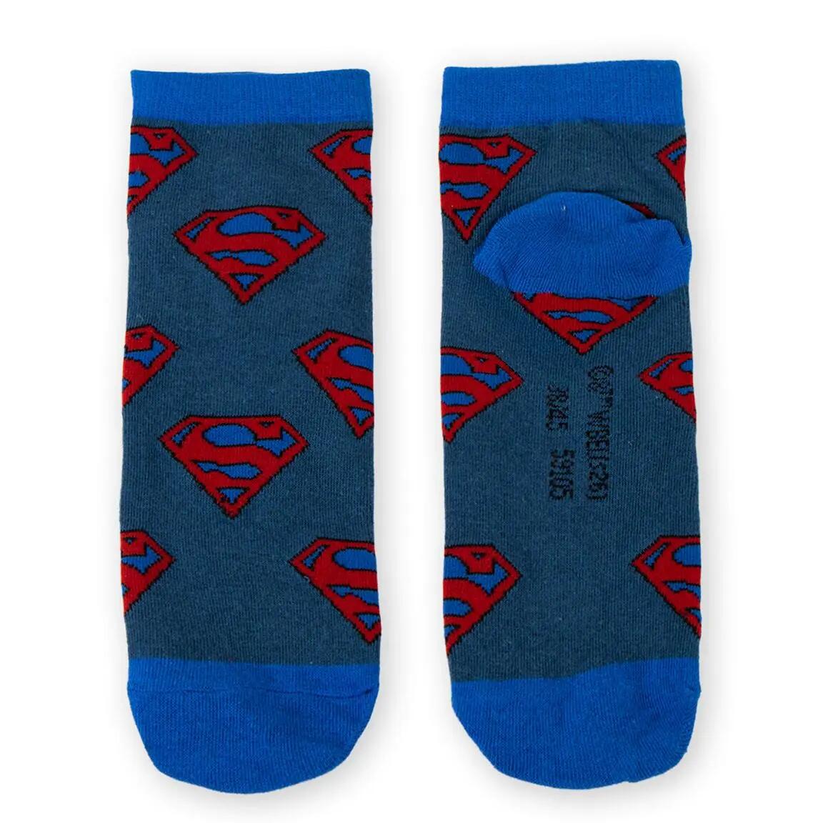 Confezione di calzini alla caviglia di Superman morbidi e traspiranti per 2/7