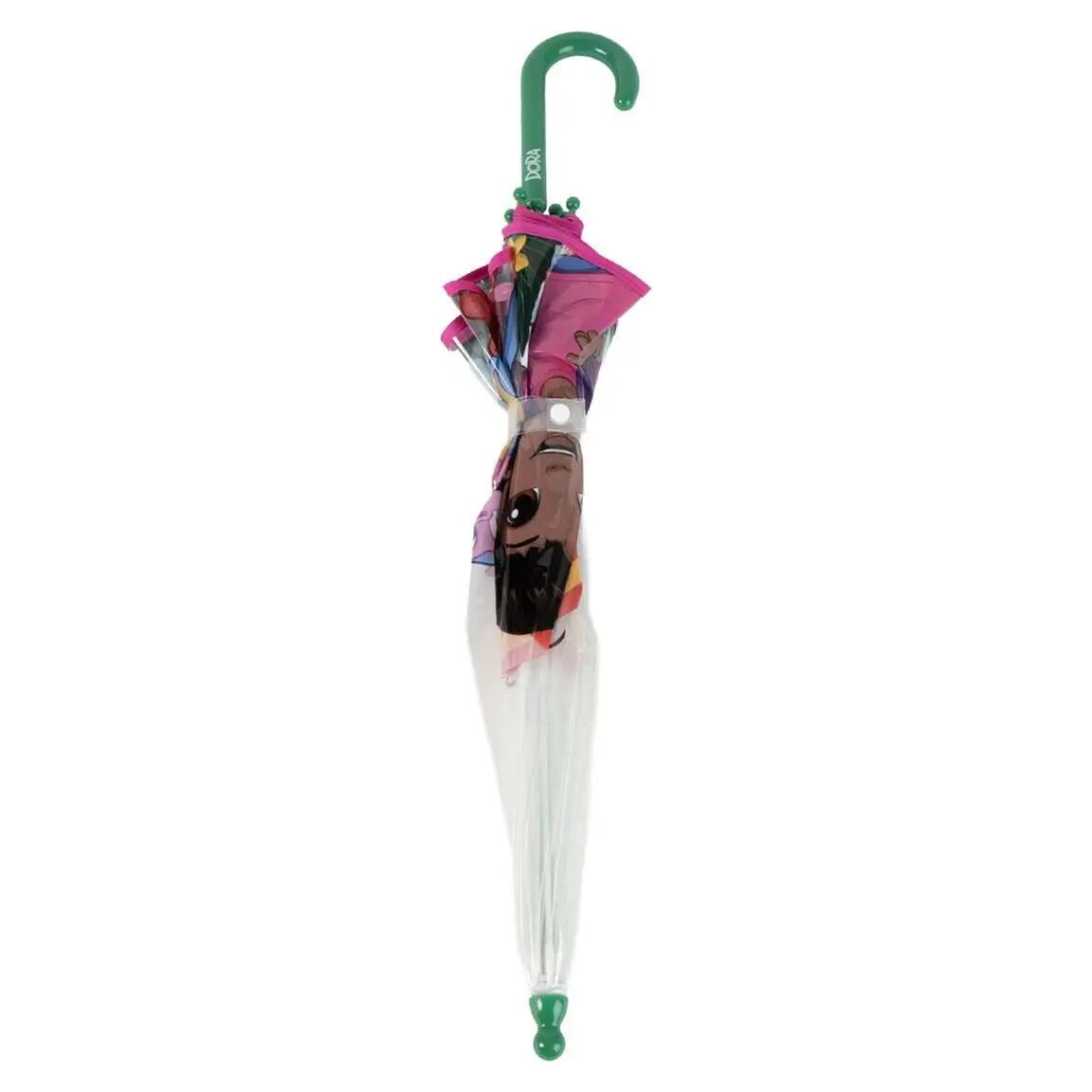 Ombrello per bambini Dora l'Esploratrice, manuale POE, verde trasparente 2/7