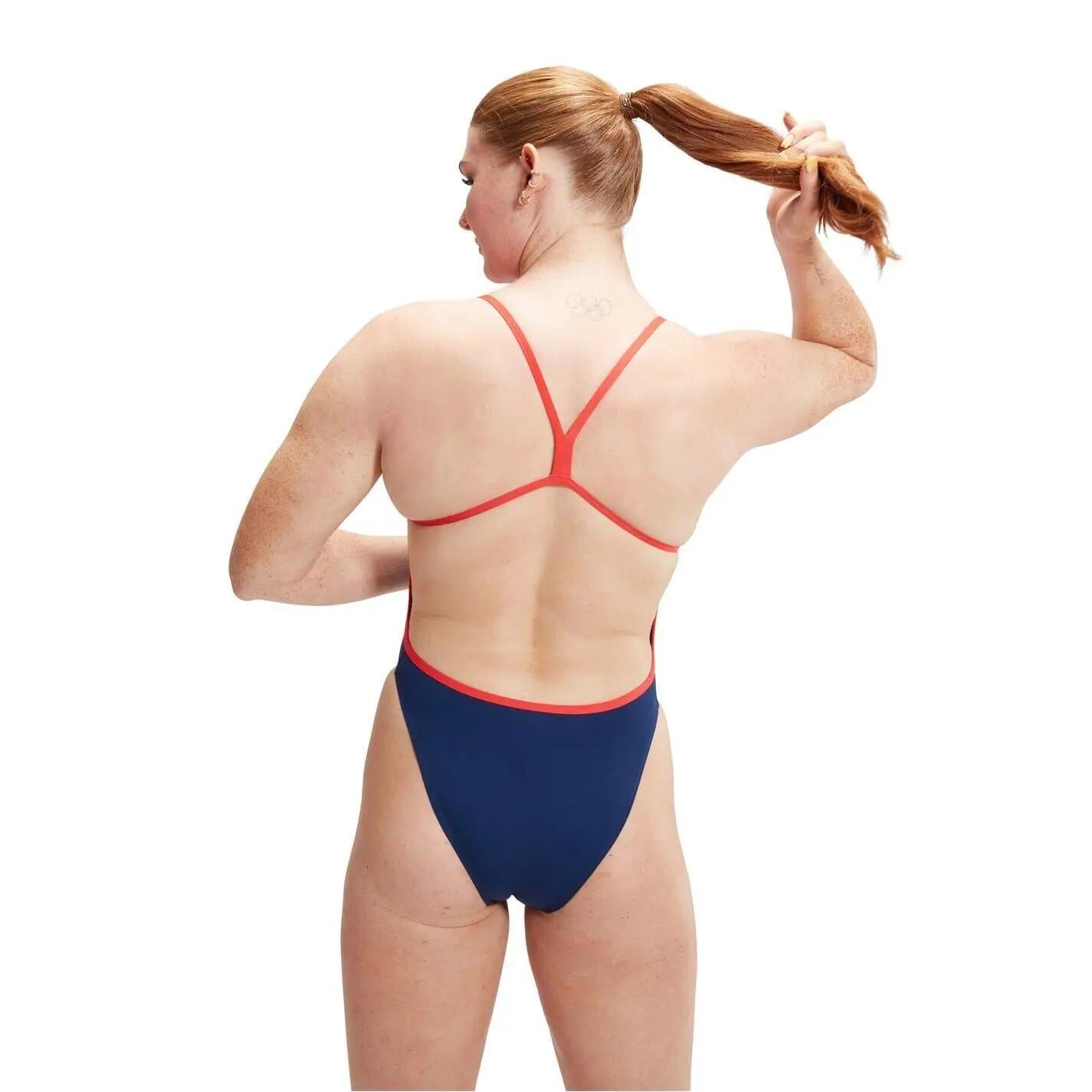 Maillot De Bain 1 Pièce Motif/style Étoile Et Rayures PLACEMENT Femme (Bleu 4/5
