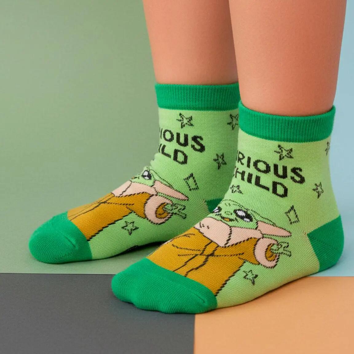 Le Mandalorien Lot de chaussettes vertes douces pour enfants 6/7