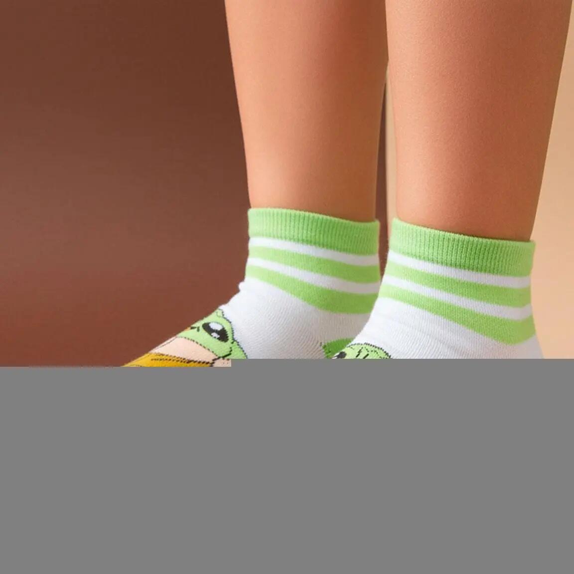 Le Mandalorien Lot de chaussettes vertes douces pour enfants 5/7