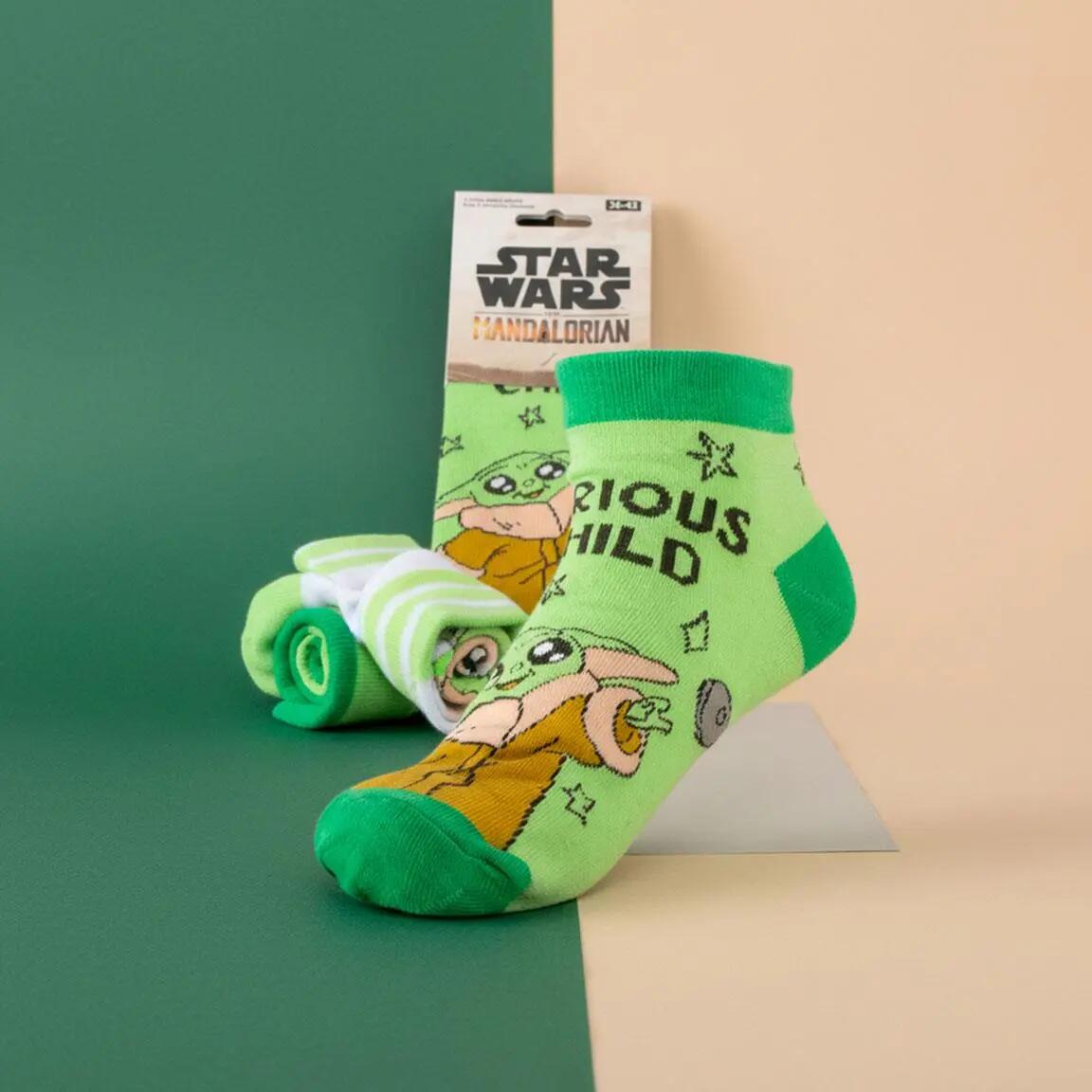 Le Mandalorien Lot de chaussettes vertes douces pour enfants 4/7