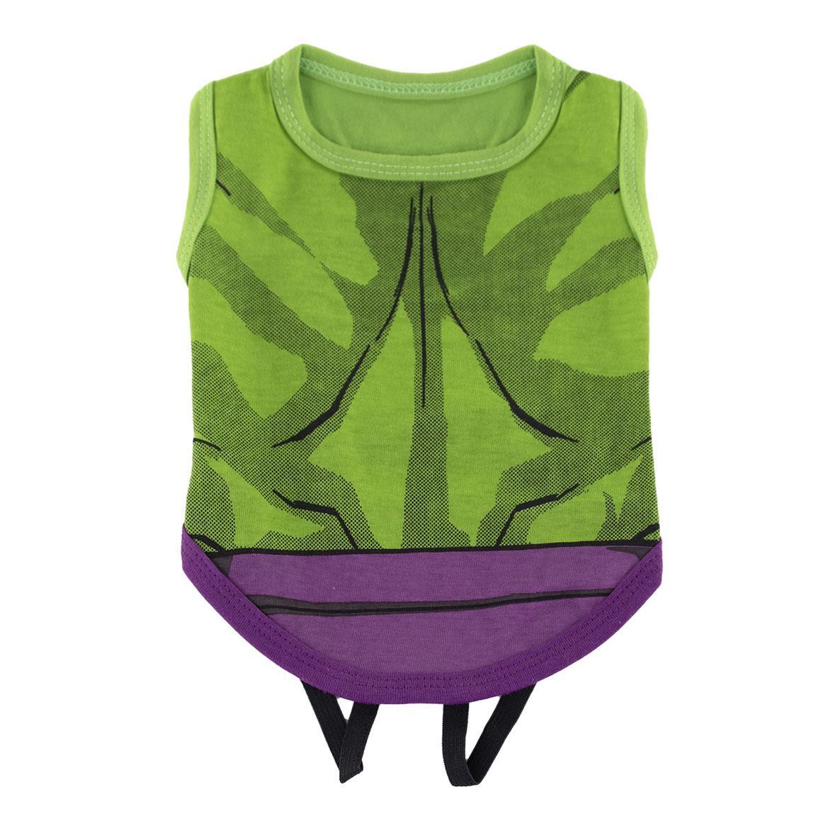 T-shirt pour chien Hulk des Avengers, jersey simple, vert, tissu doux 2/5