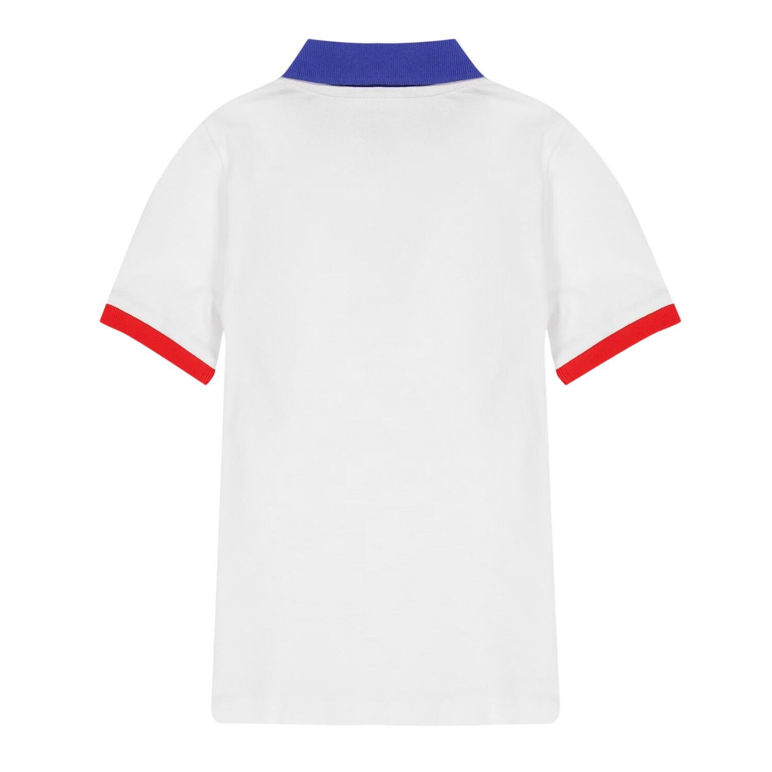 Poloshirt für Kinder, Mit Kragen Damen Weiß/Blau/Rot 2/2