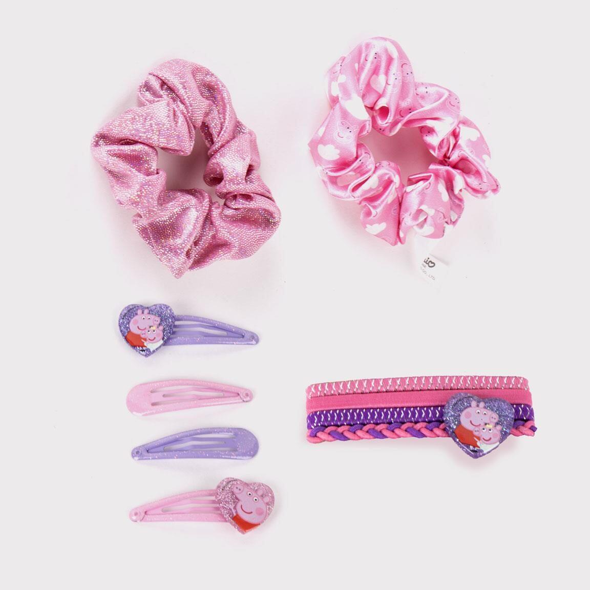 Ensemble d'accessoires pour cheveux Peppa Pig pour enfants avec pinces roses 2/2