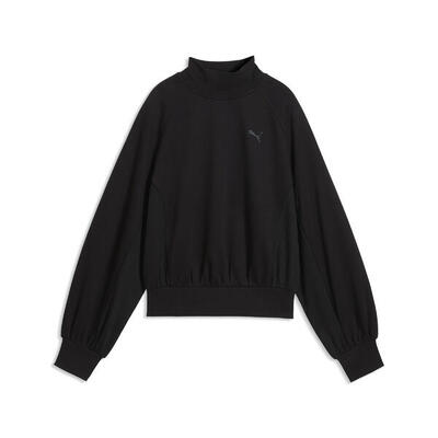 Her relaxed mock neck crew sweatshirt voor dames puma