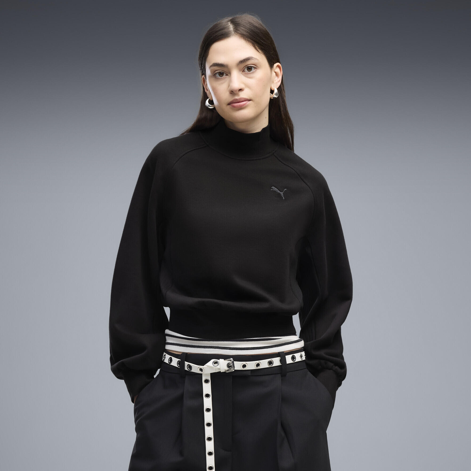 Sudadera HER holgada con cuello perkins Mujer PUMA 2/5