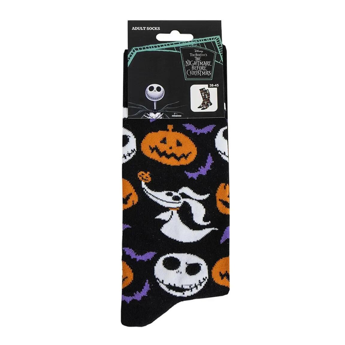 Calcetines Adultos Nightmare Before Christmas de Algodón Suaves Negro 7/7