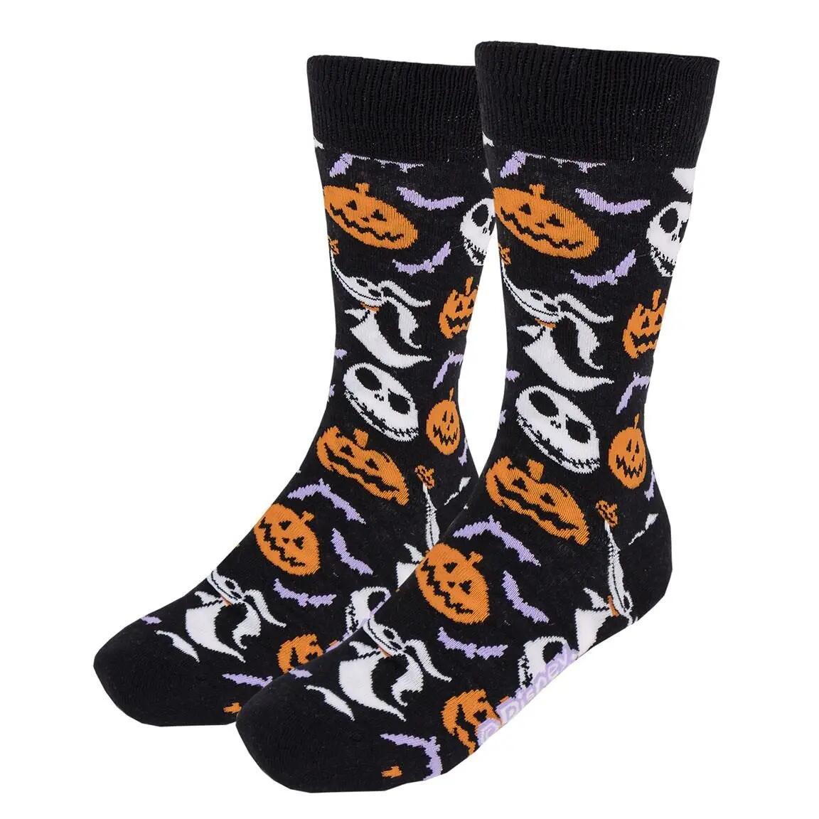 Calcetines Adultos Nightmare Before Christmas de Algodón Suaves Negro 2/7