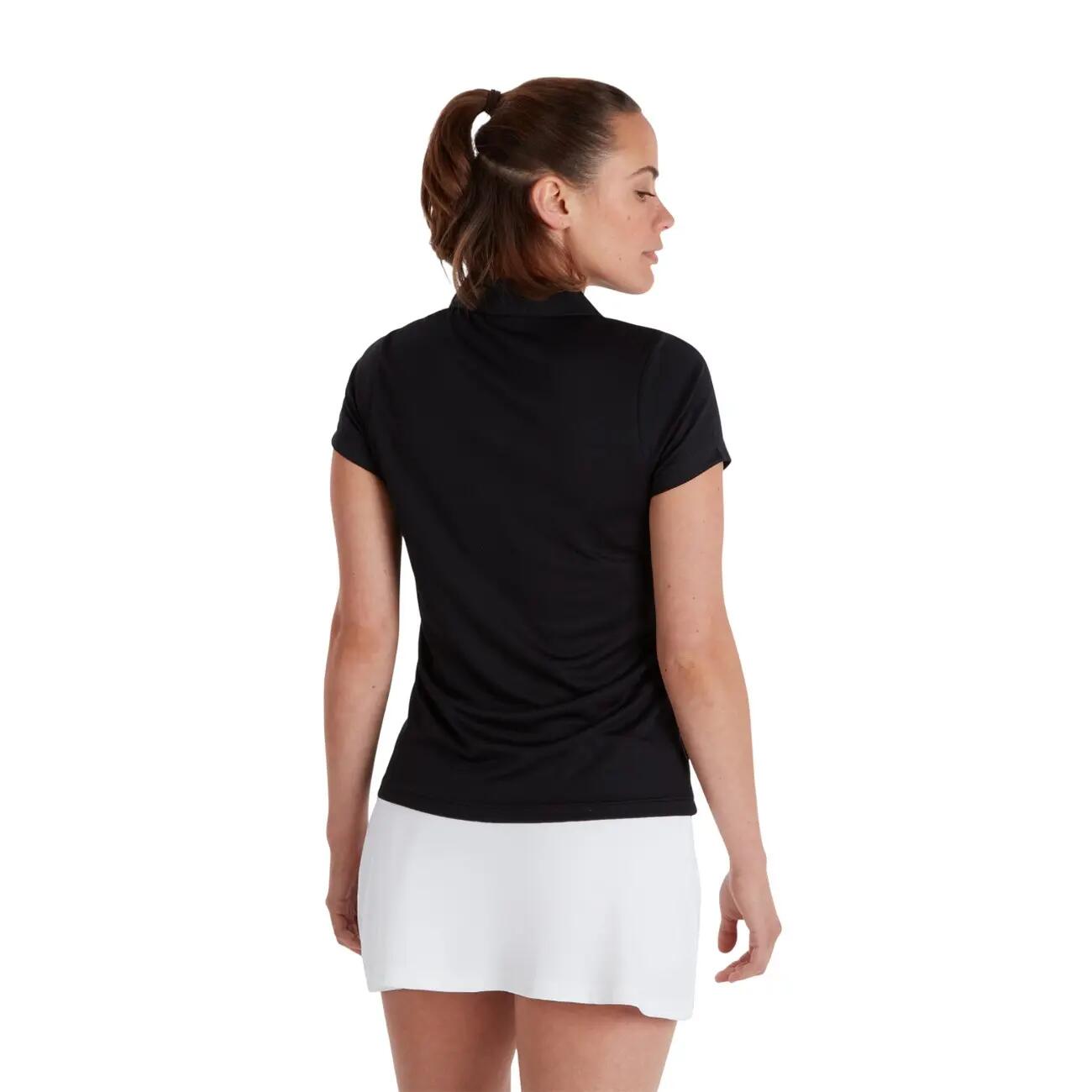 Poloshirt für Damen, Logo, Schnell trocknend Herren Schwarz 4/4