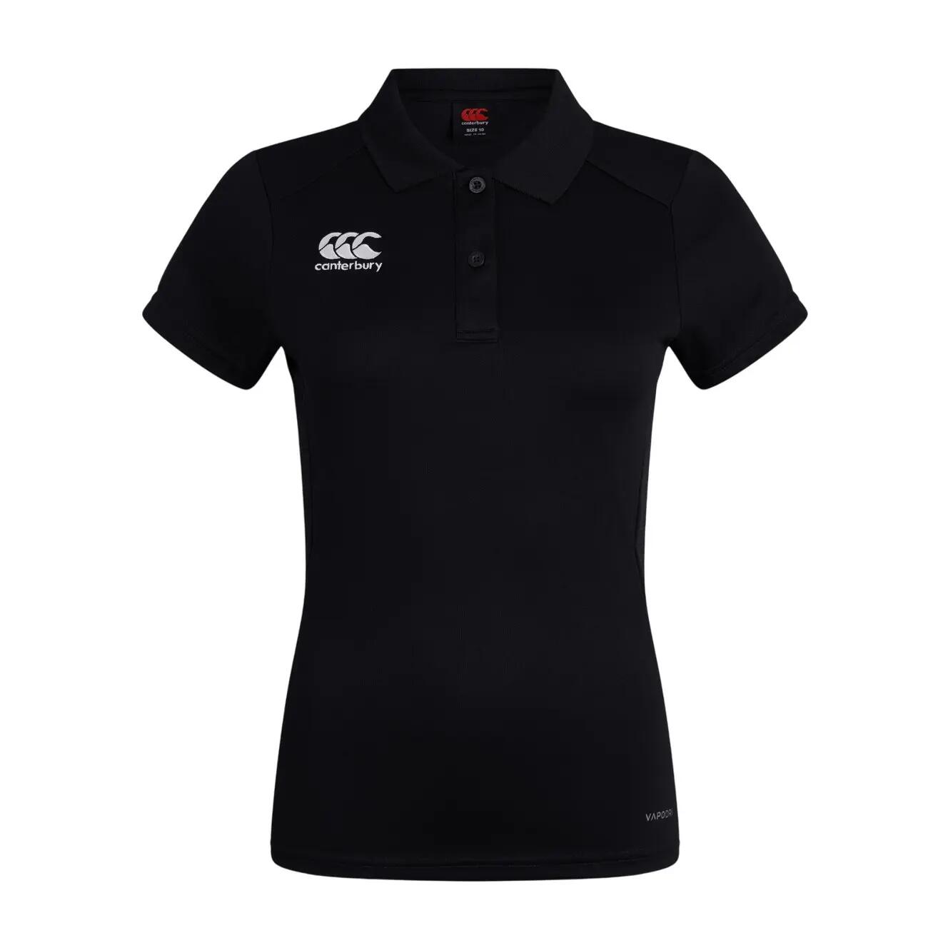 Poloshirt für Damen, Logo, Schnell trocknend Herren Schwarz 2/4