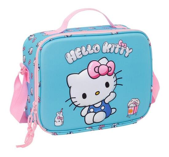 Sac isotherme Hello Kitty 3D pour enfants avec bandoulière et doublure