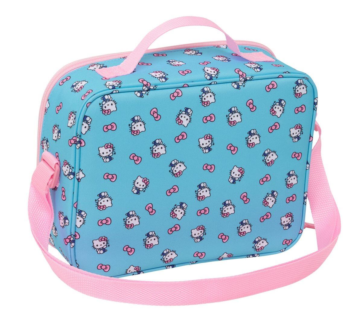 Bolsa Nevera Infantil Hello Kitty 3D con Bandolera y Forro Térmico Azul 2/4