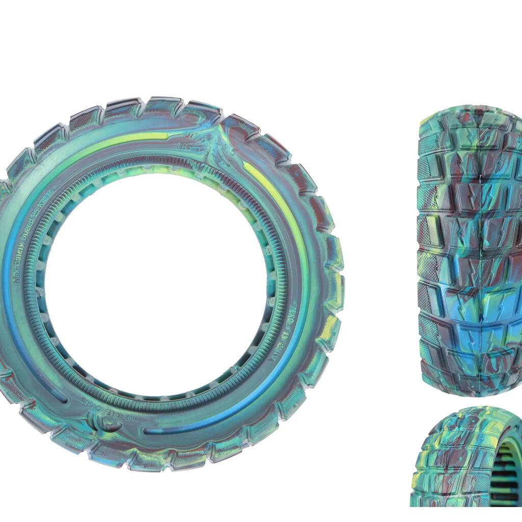 PU solid tyre 90/65‑6.5 multicolor for 11‑inch electric scooter