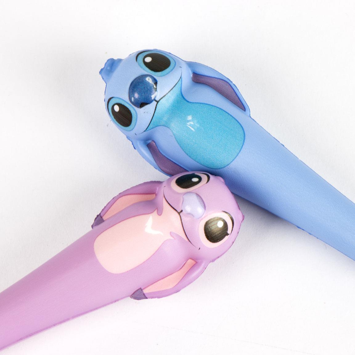Lot de 2 stylos anti-stress Stitch pour enfants, en silicone multicolore 4/5
