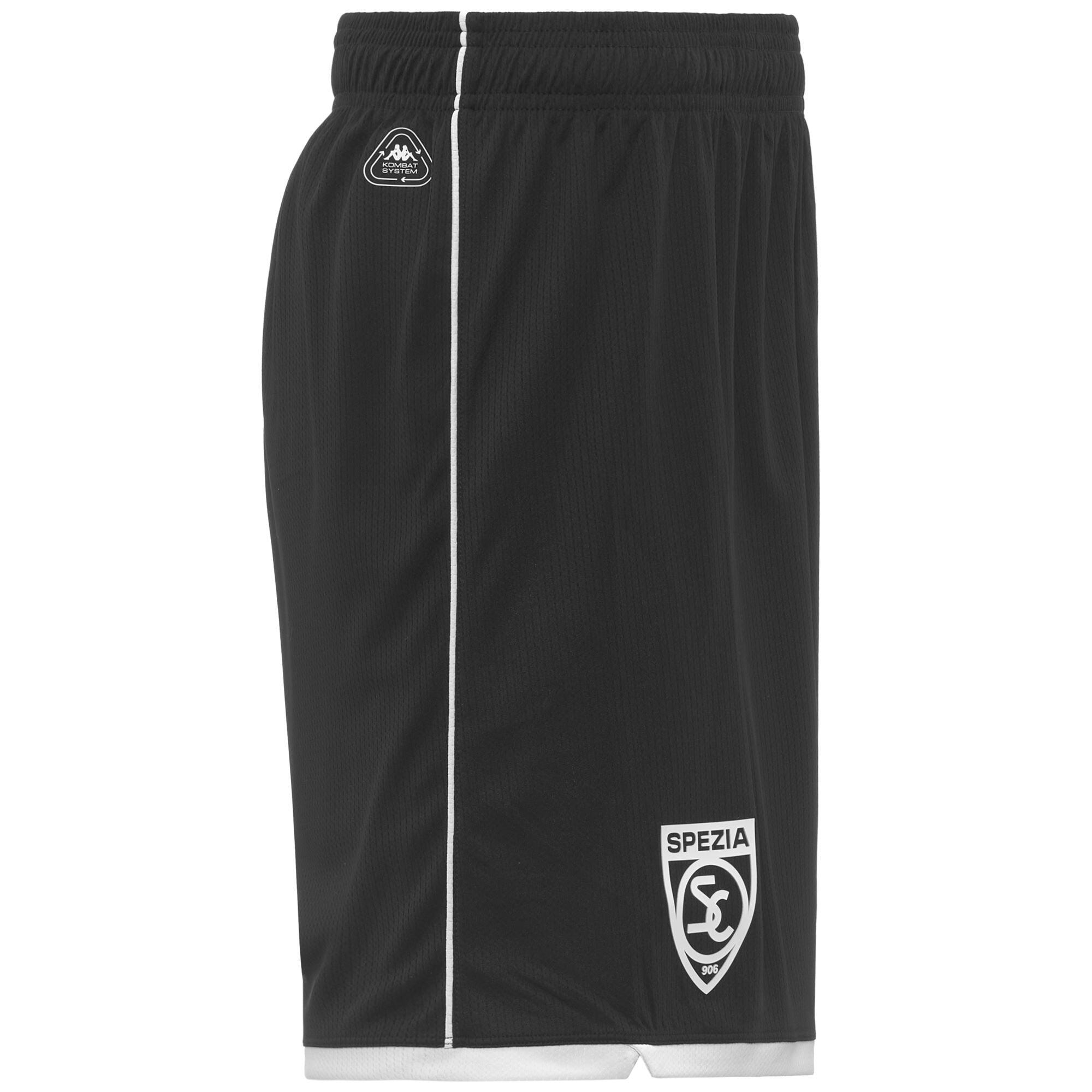 Pantaloncini sportivi da uomo in poliestere riciclato nero da calcio 2/3
