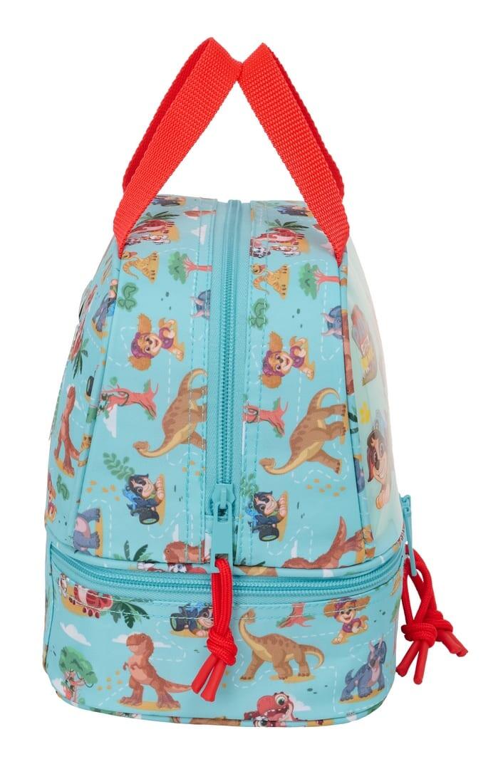 Portameriendas Infantil PAW Patrol Dino Rescue con Doble Compartimento Azul 3/3