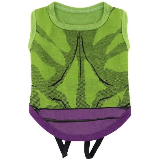 T-shirt Avengers Hulk pour chien, maillot simple, vert, sans manches 2/5