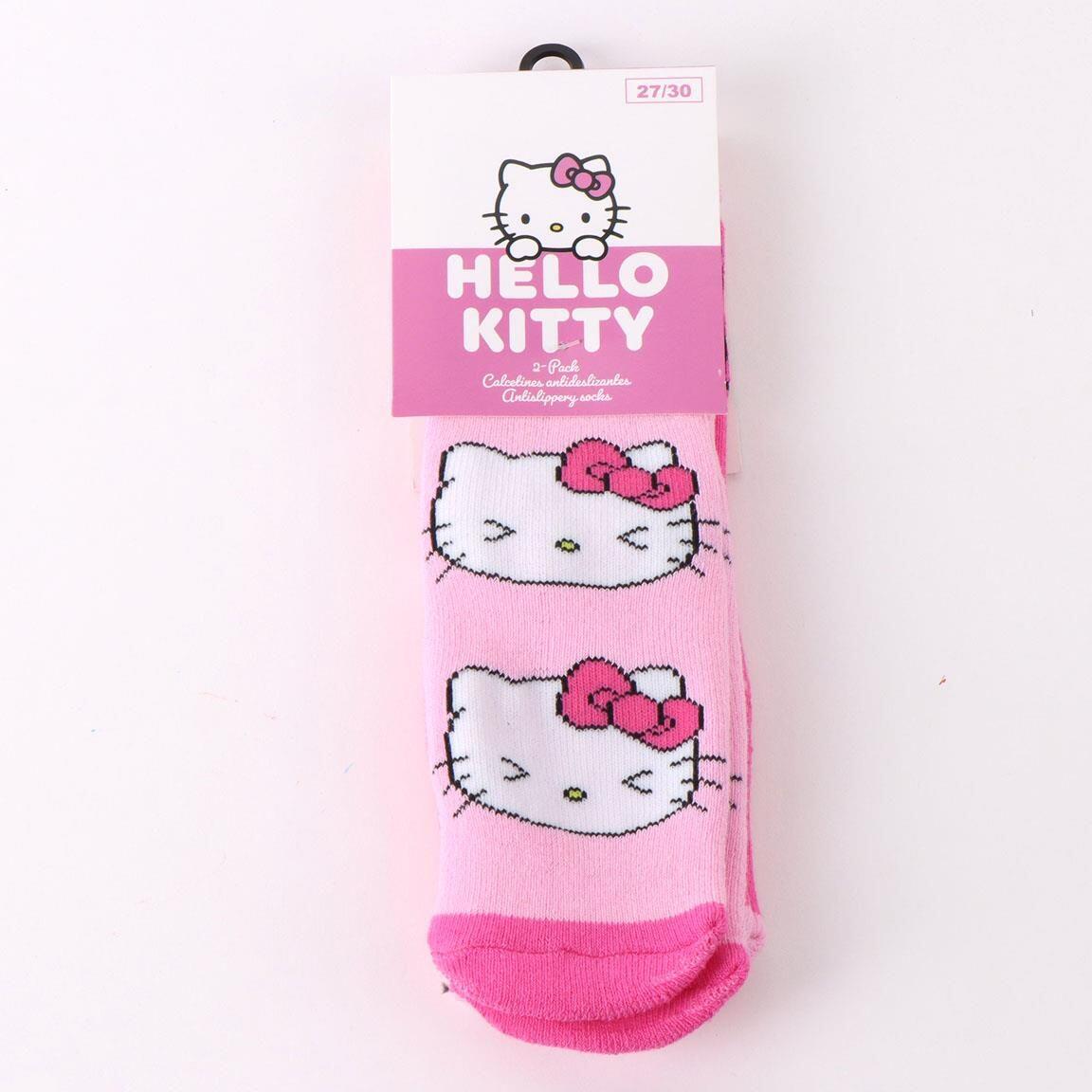 Chaussettes Hello Kitty en coton doux antidérapant pour enfants, roses 6/6