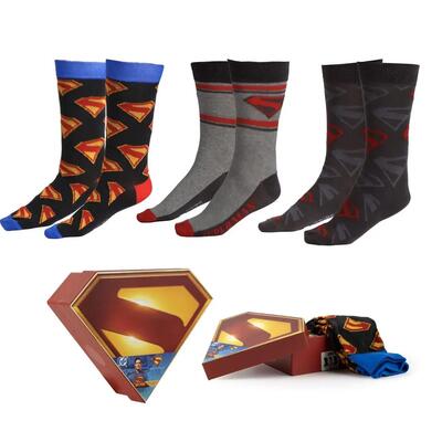 Calzini da adulto di Superman in morbido cotone traspirante grigi