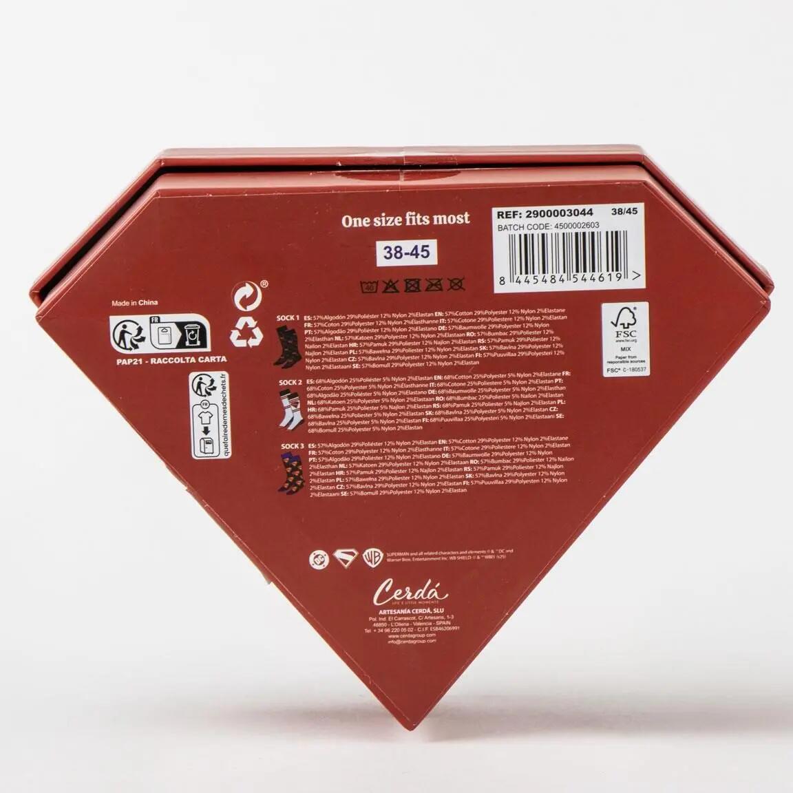 Confezione di calzini da adulto di Superman, in morbido cotone traspirante 7/7