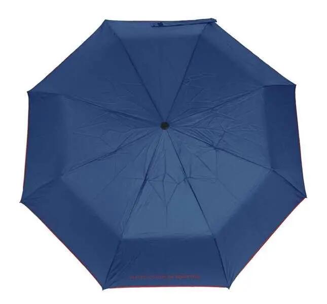 Paraguas Plegable Automático Adultos Benetton Poliéster Azul y Rojo 5/6