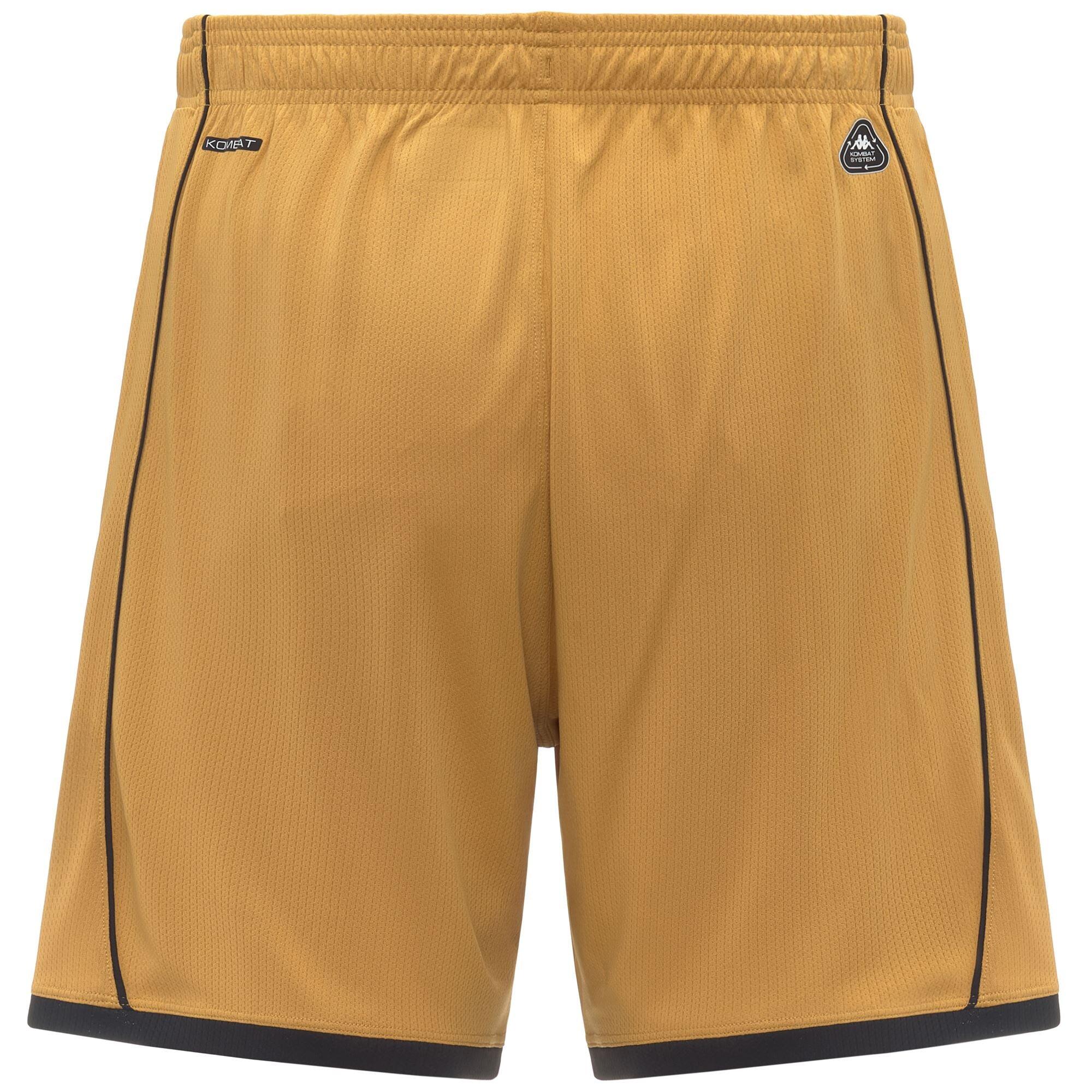 Pantaloncini sportivi da uomo in poliestere riciclato giallo da calcio 3/3