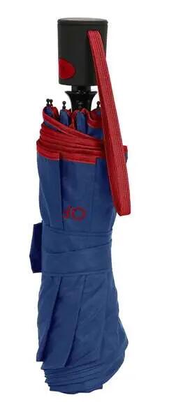 Paraguas Plegable Automático Adultos Benetton Poliéster Azul y Rojo 2/6