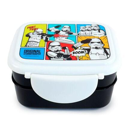 Stormtrooper-Kinder-Sandwichbox mit weißem Polypropylen-Besteck