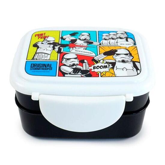 Stormtrooper-Kinder-Sandwichbox mit weißem Polypropylen-Besteck