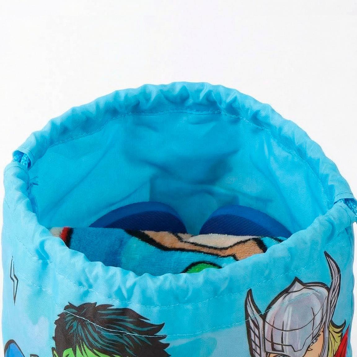 Ensemble de serviettes pour enfants Avengers avec sac de couchage en filet 5/6