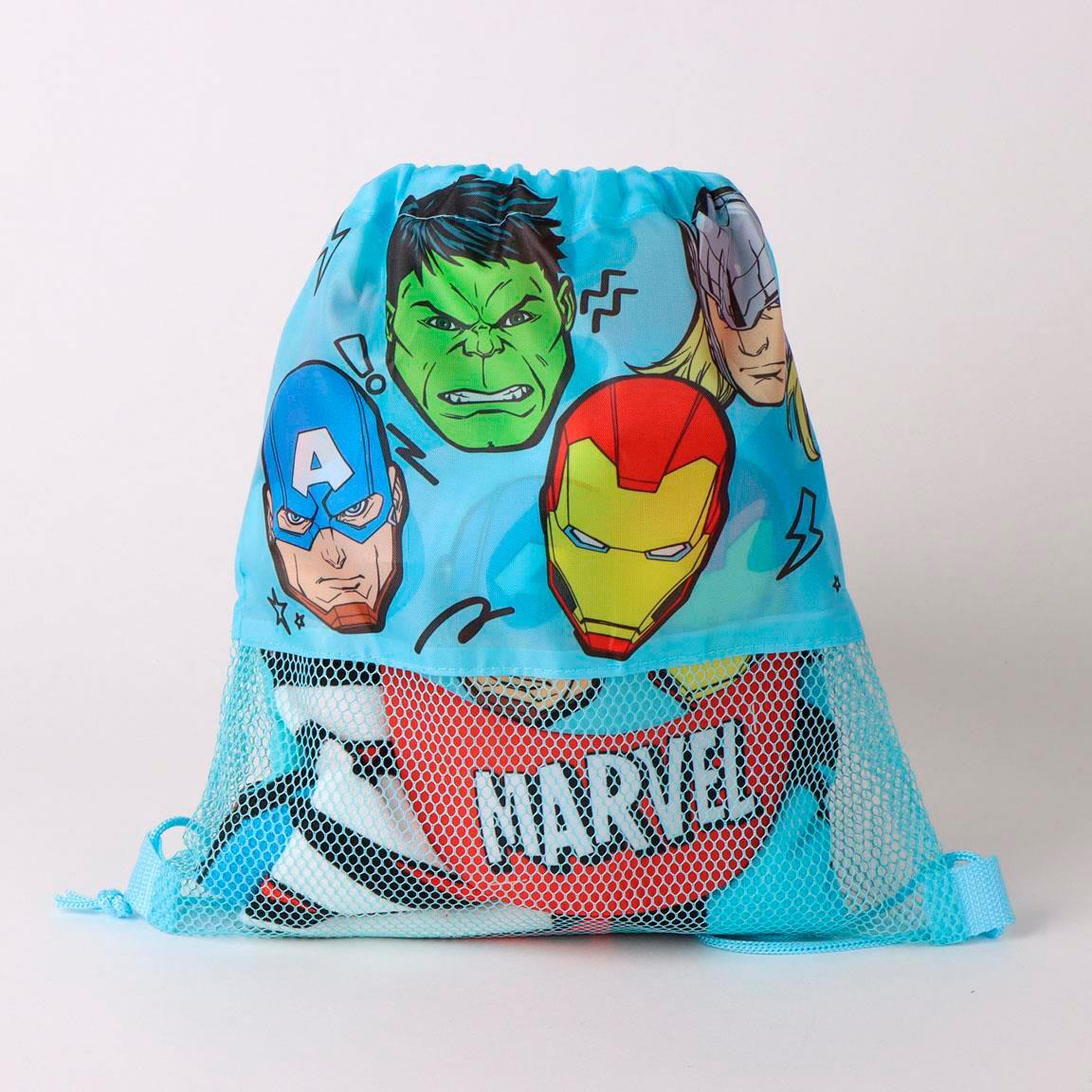 Ensemble de serviettes pour enfants Avengers avec sac de couchage en filet 2/6