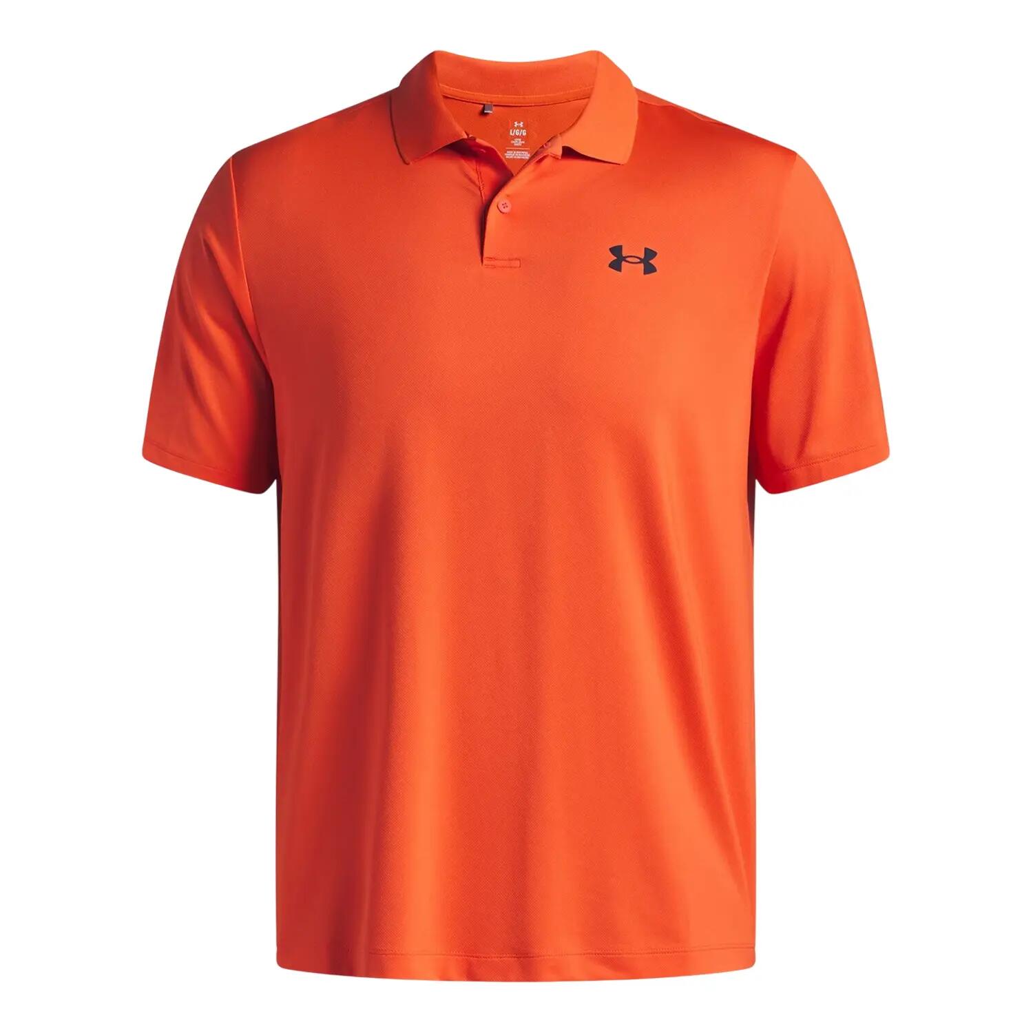 Mens Performance Breathable Athletic Polo Shirt (Fire) 2/3